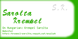 sarolta krempel business card